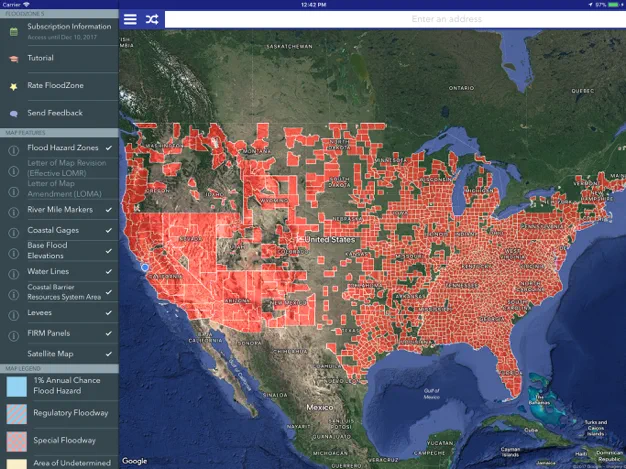 NFIP FEMA flood zone app
